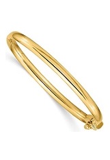 delightful yellow gold high polished children bangles